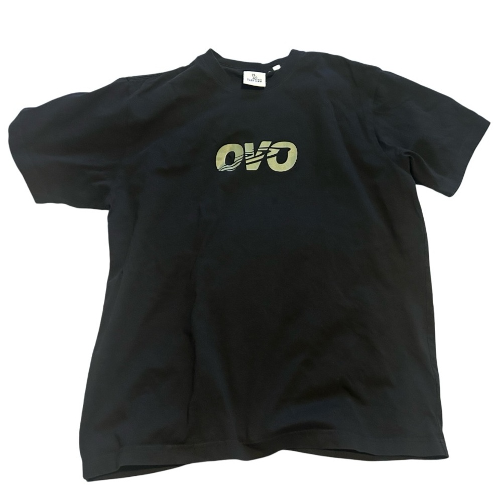 OVO Black Tee Green Logo Mens Large